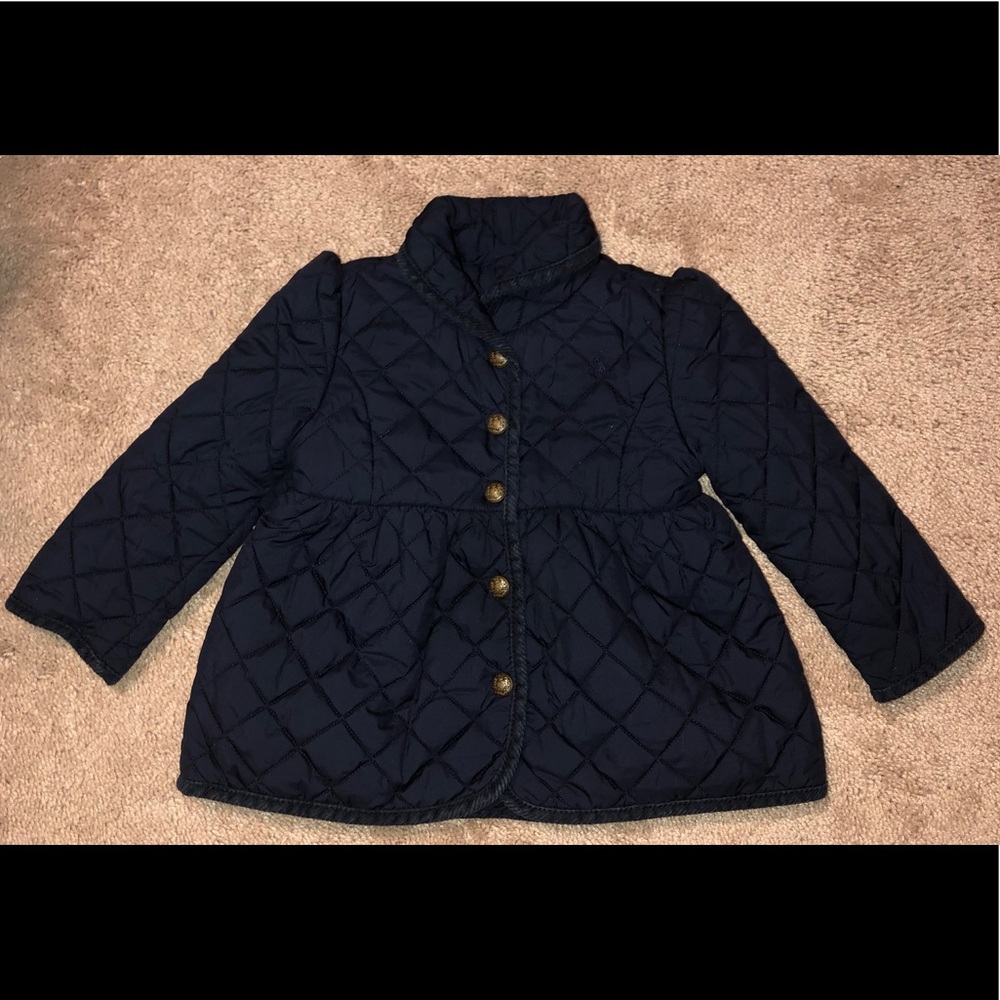Ralph Lauren Navy Blue Peplum Jacket, 24m